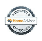 A home advisor seal that says screened and approved.